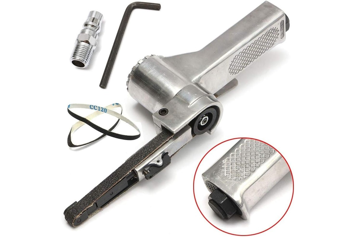 Air Belt Sander with Sanding Belts (Pneumatic Tool)