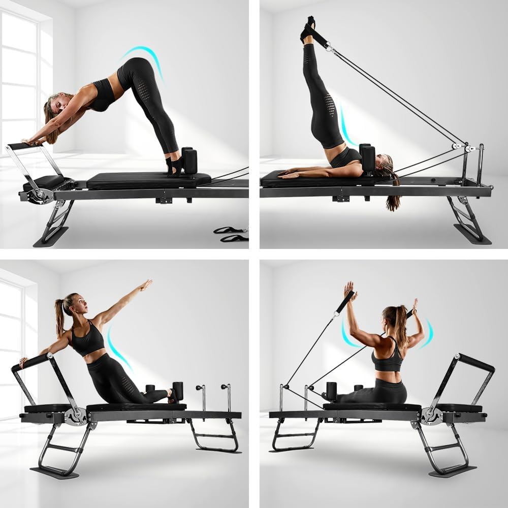 Multi-Purpose Foldable Pilates Reformer Machine