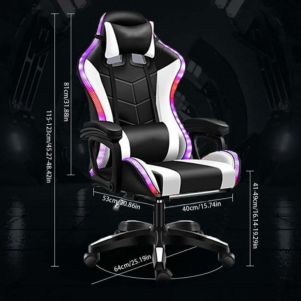 Gaming Chair with Speaker and RGB Light