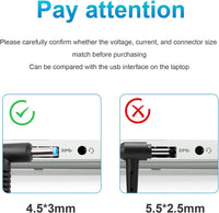 Thumbnail for HP Laptop Charger 65W 45W Smart Blue Tip Power Adapter
