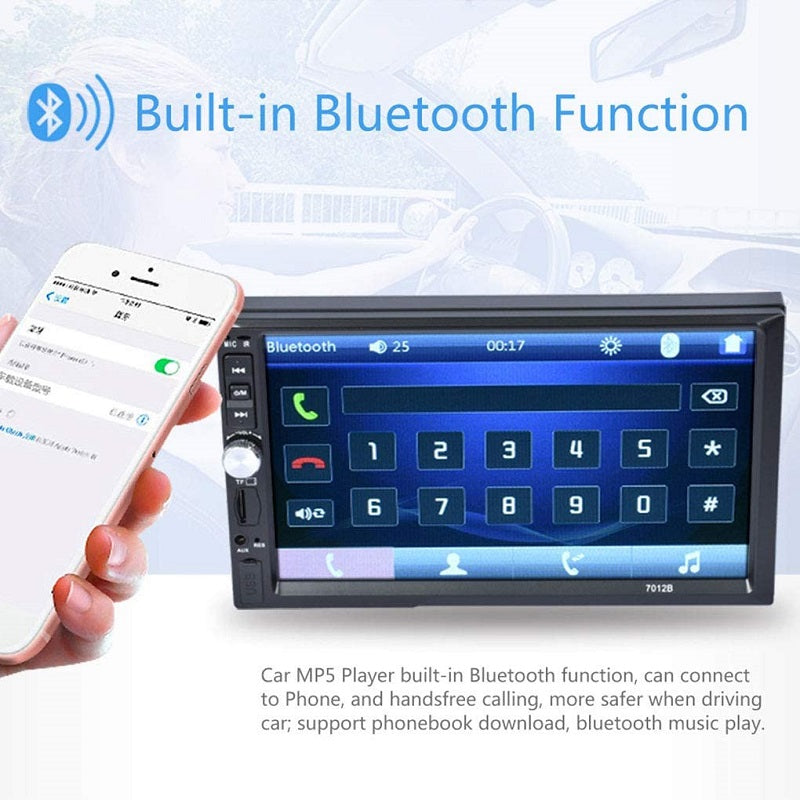 7" Double DIN Car Stereo Bluetooth MP5 Player