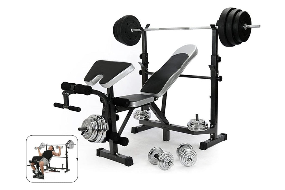 Weight bench compact design for home gym