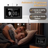 Thumbnail for 8inch LED Dementia Digital Calendar Clock Alarm Extra Large Day/Week/Month/Year