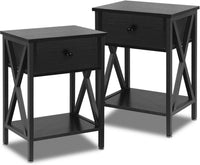 Thumbnail for Bedside Table with Drawers