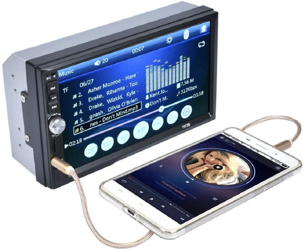 7" Double DIN Car Stereo Bluetooth MP5 Player