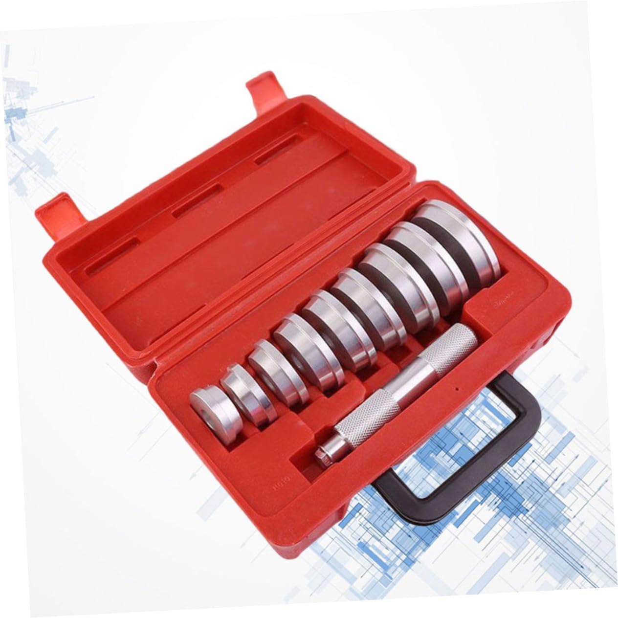 Carrying case for bearing race and seal tools