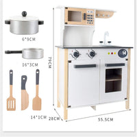 Thumbnail for Wooden Play Kitchen Kids Kitchen Set Pretend Playset