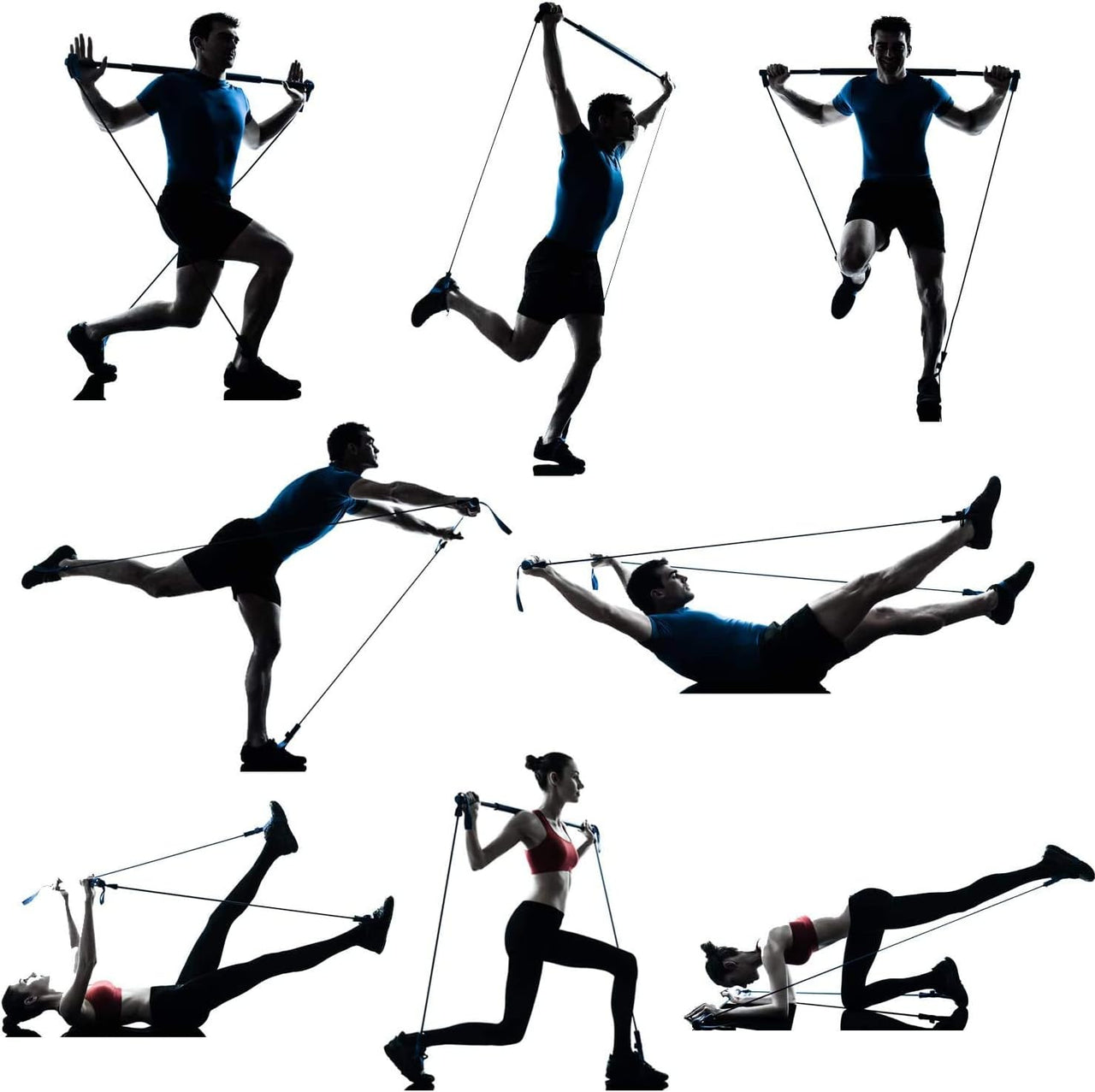 Pilates Bar Kit with Resistance Band
