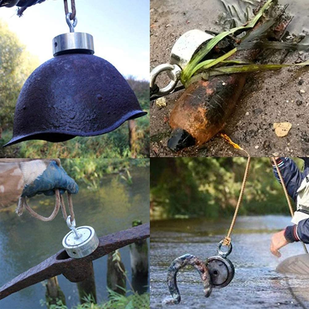 Salvage magnet with protective coating detail