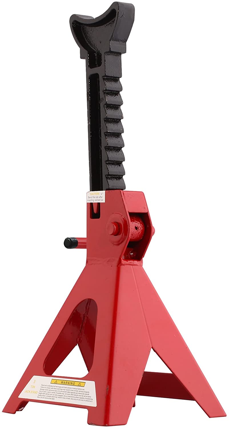 Axle stand supporting vehicle chassis