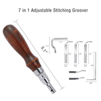 Thumbnail for 59PCs  Leather Craft Tools Kit Tools DIY Groover Punch Kit Stiching Carving Craft Sewing
