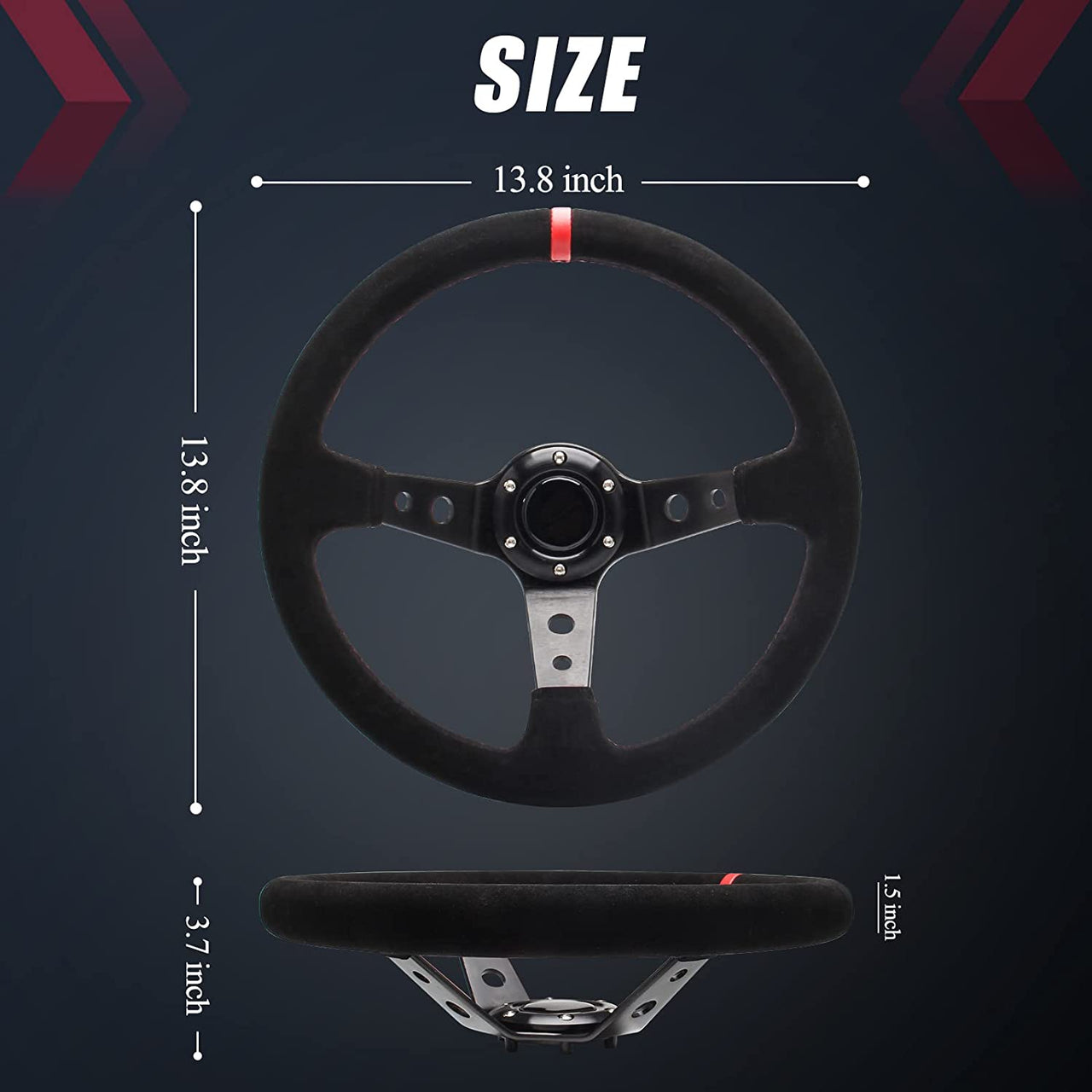 350mm steering wheel with 6x70mm hole pattern