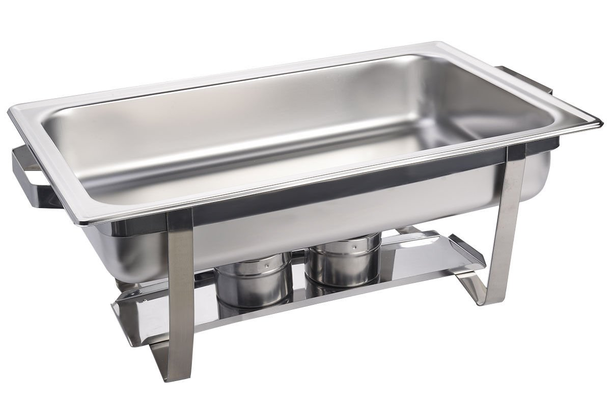 Chafing dish with stainless steel finish