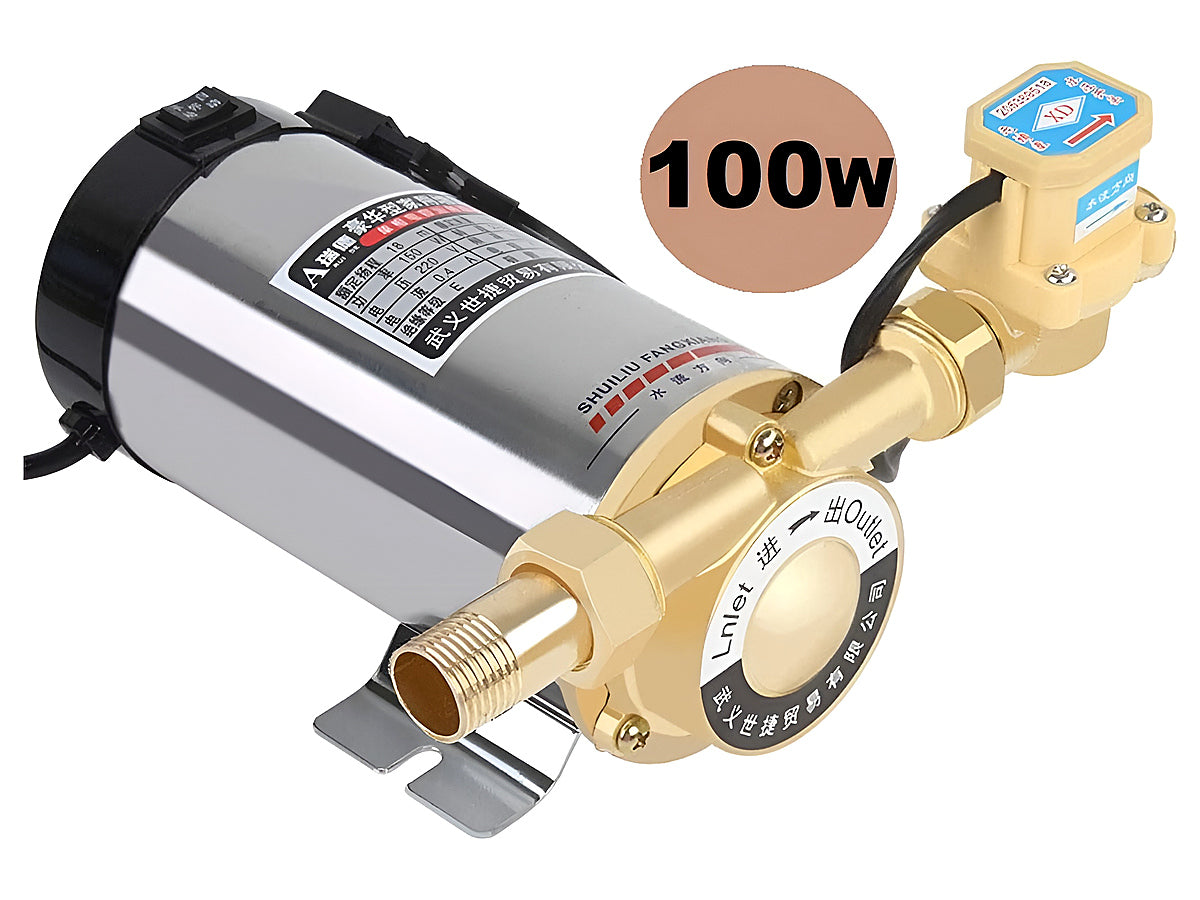 Copper pipe connections on booster pump