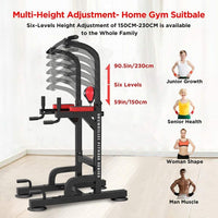 Thumbnail for Chin Up Pull Up Chin Up Station Power Tower with Boxing