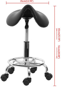Thumbnail for Rolling saddle stool in salon setting