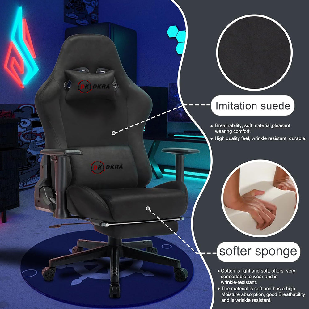 Rotating Racing Chair DKRA Gaming Chair Adjustable Rotating Task Chair Black – Homyspire