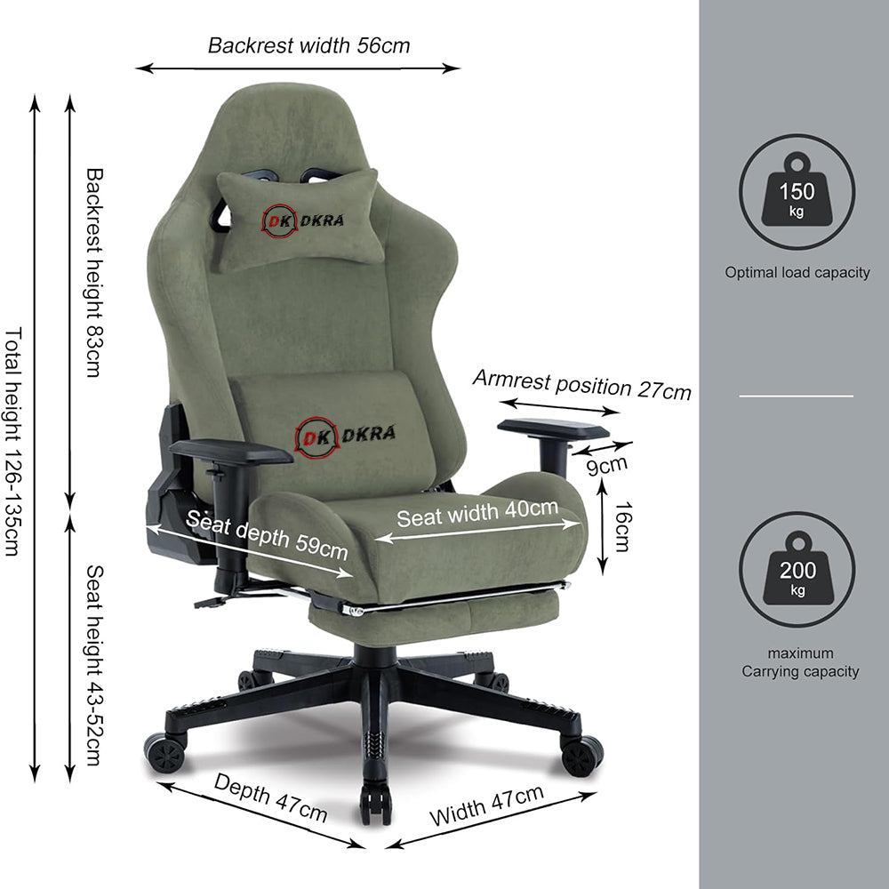 DKRA Gaming Chair Adjustable Rotating Task Chair