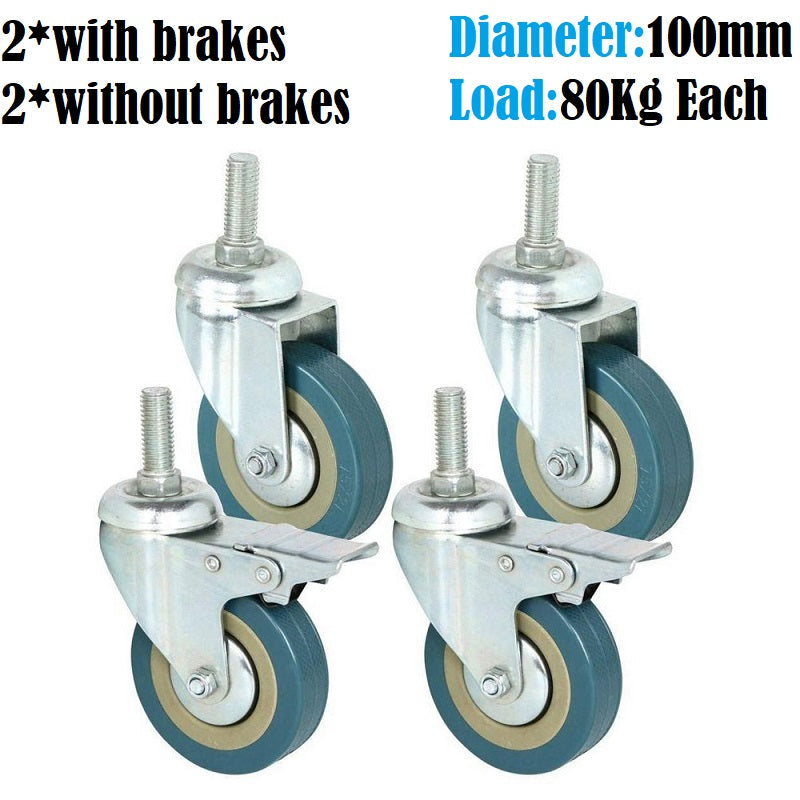 Caster Wheels Trolley Wheels Kit