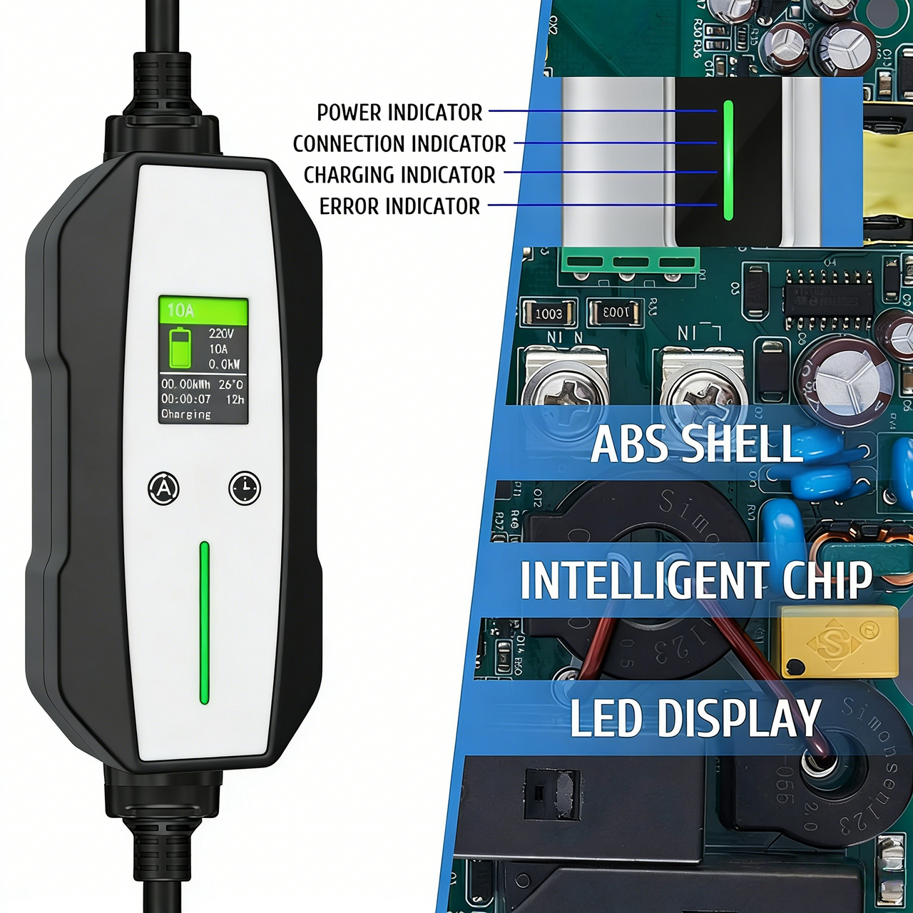 Zapt Type 1 EV Charger (10A, 2.4kW)