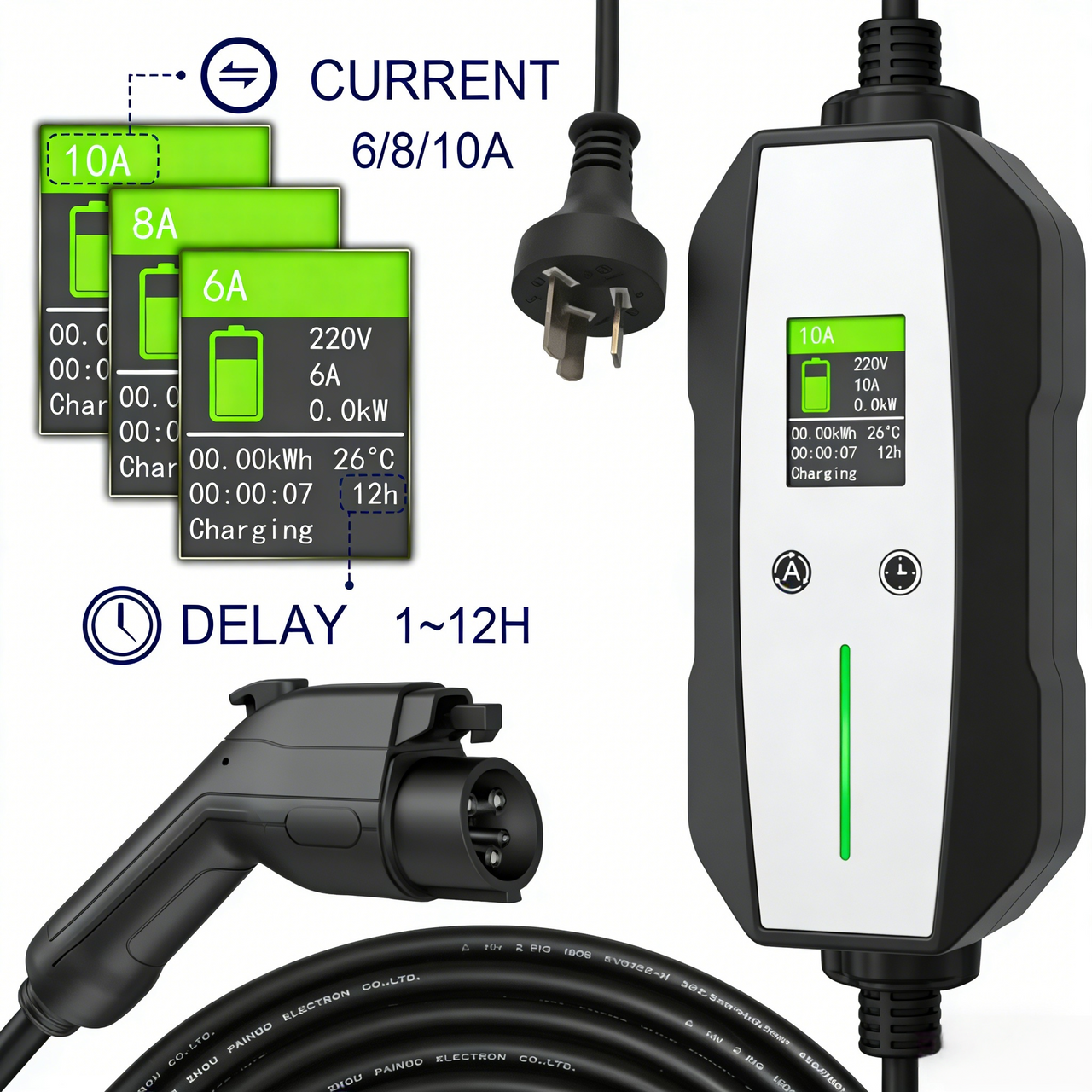 Zapt Type 1 EV Charger (10A, 2.4kW)