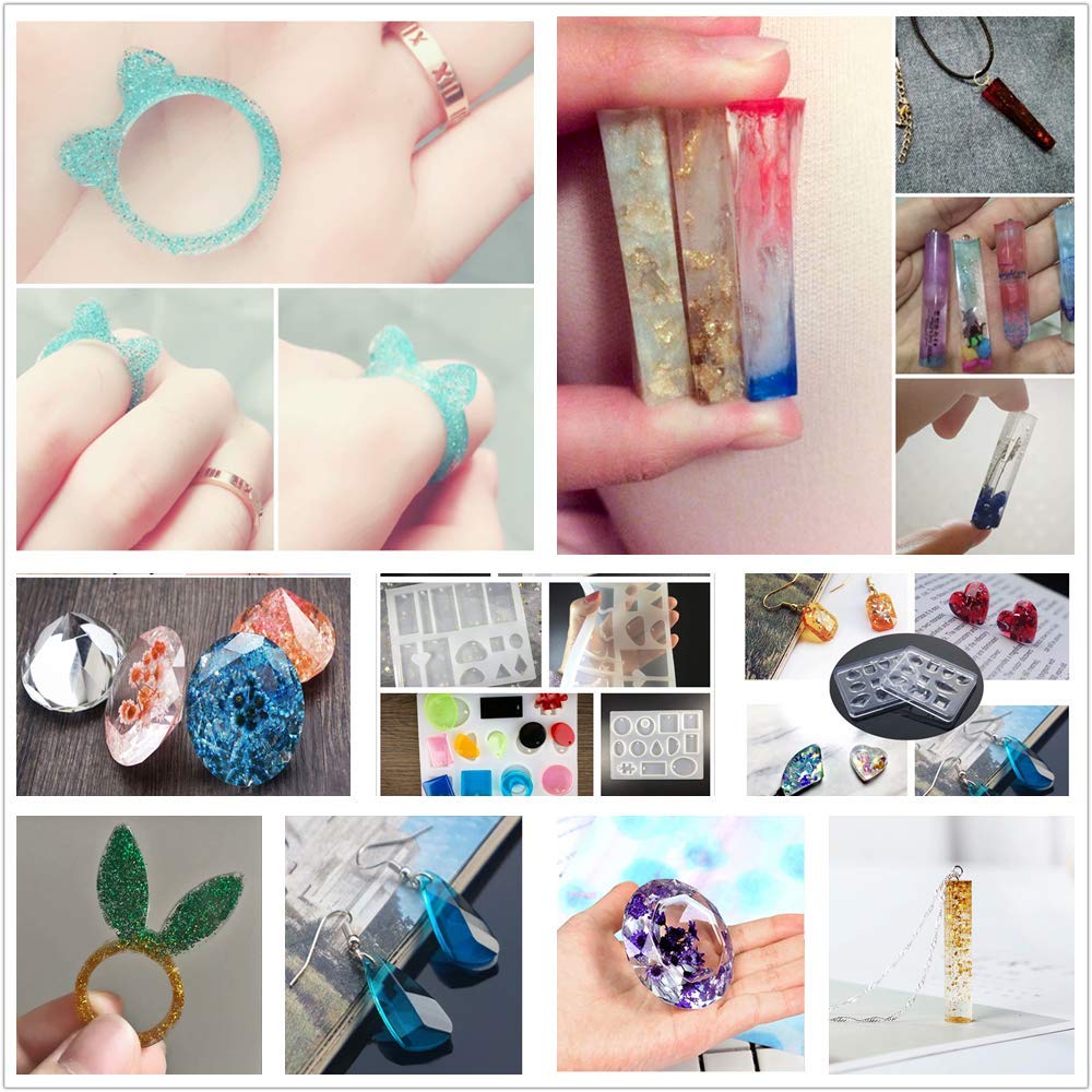 Epoxy resin kit with gloves and spatulas