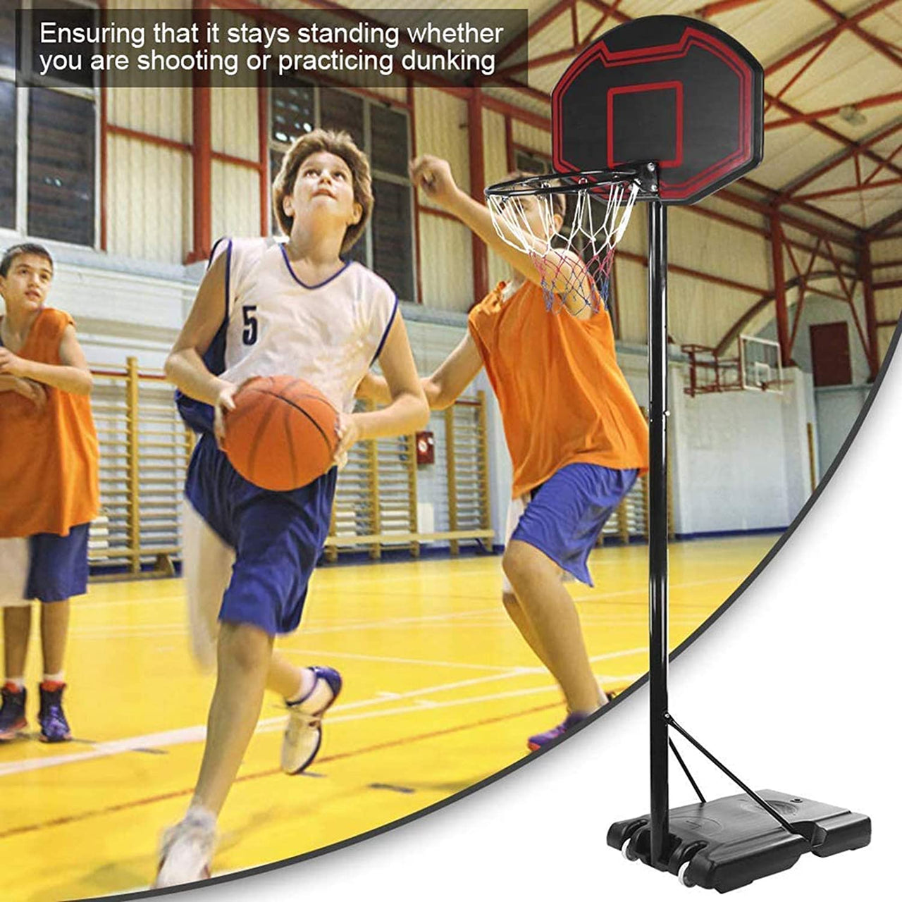 Adjustable Portable Basketball Hoop 2.1 M