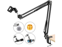 Thumbnail for Microphone Boom Arm Adjustable Microphone Suspension Boom Scissor Arm Stand