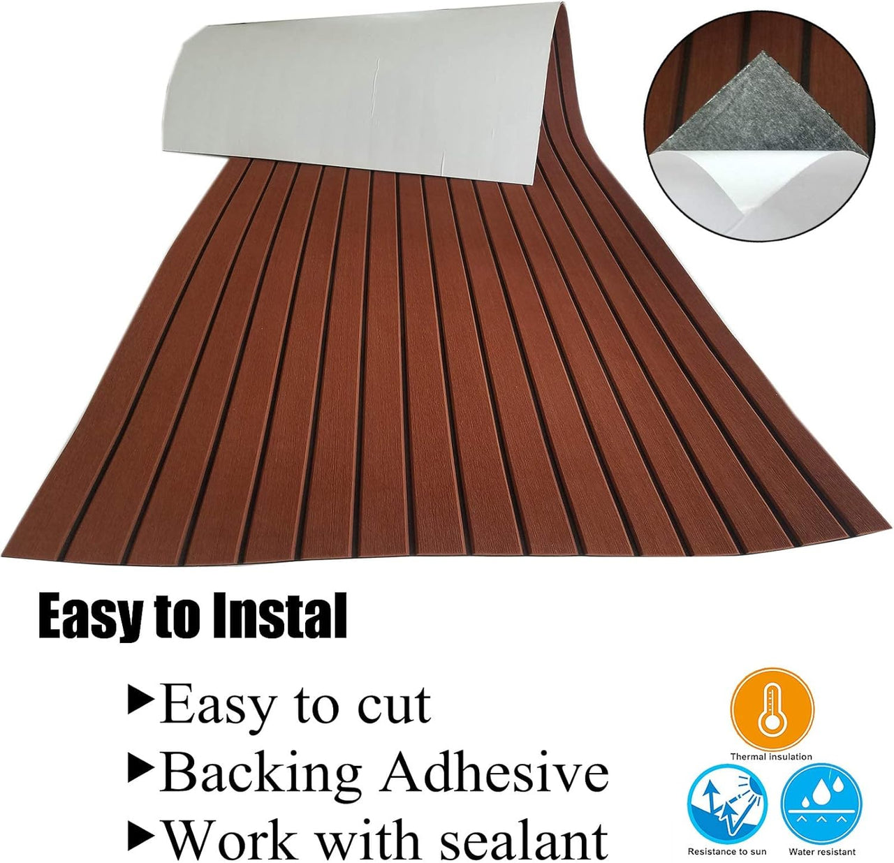Marine Carpet Teak Boat Flooring Mat EVA