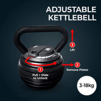 Thumbnail for Adjustable Kettlebell 18kg/40lbs