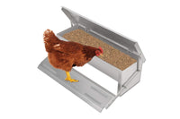 Thumbnail for Side view of galvanized steel chicken feeder