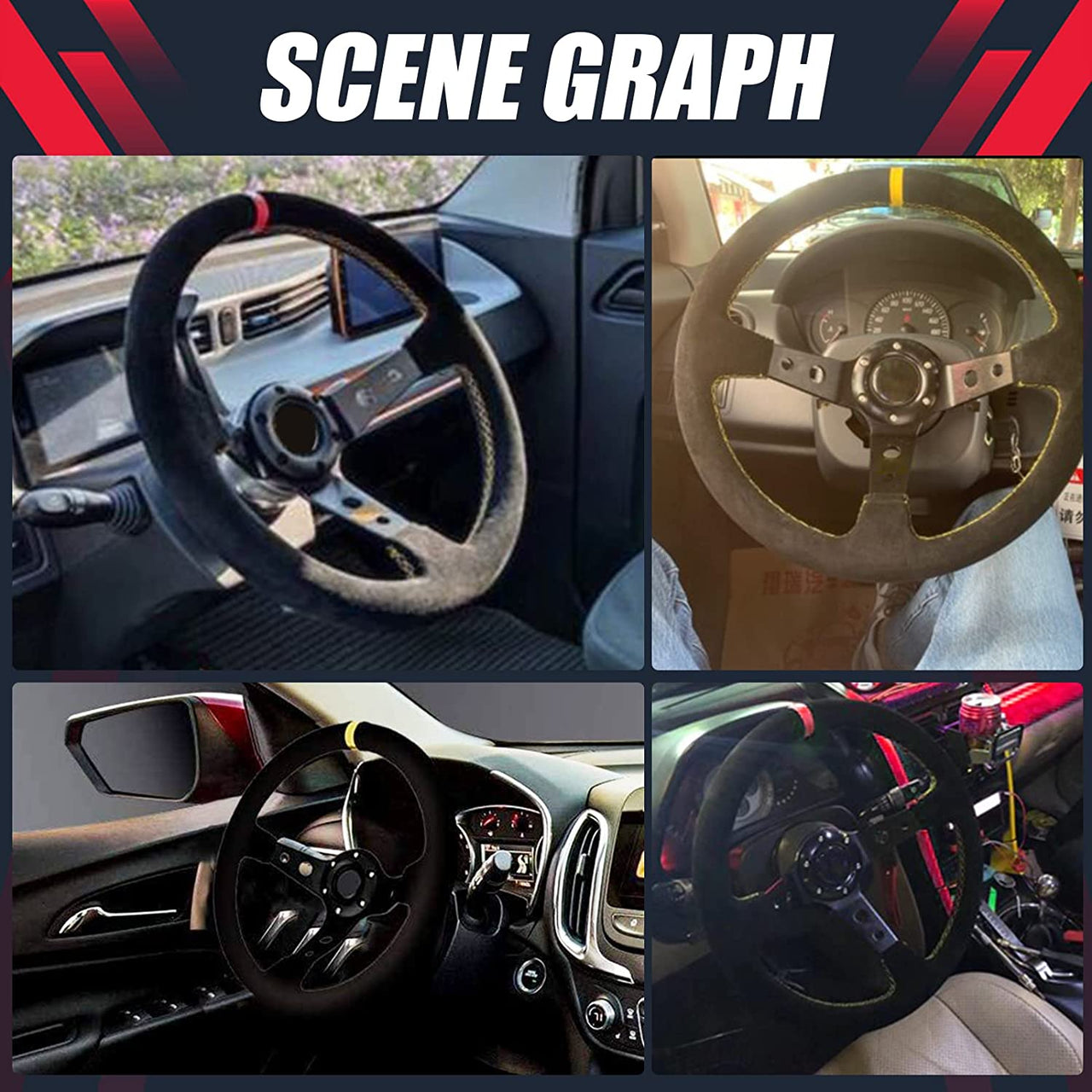 Steering wheel with included hardware kit