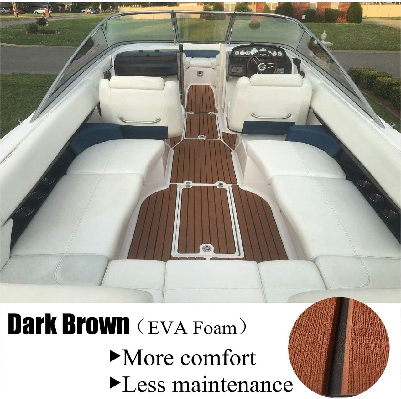 Marine Carpet Teak Boat Flooring Mat EVA