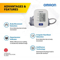 Thumbnail for Omron HEM7120 Clinically Validated Upper Arm Automatic Blood Pressure Monitor – IntelliSense Technology, Simple Easy One-Touch Use, Irregular Heartbeat Detection and Cuff Wrap Guide