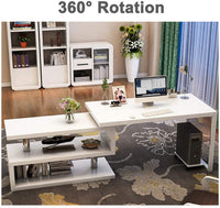 Thumbnail for Computer Desk Table with bookshelf