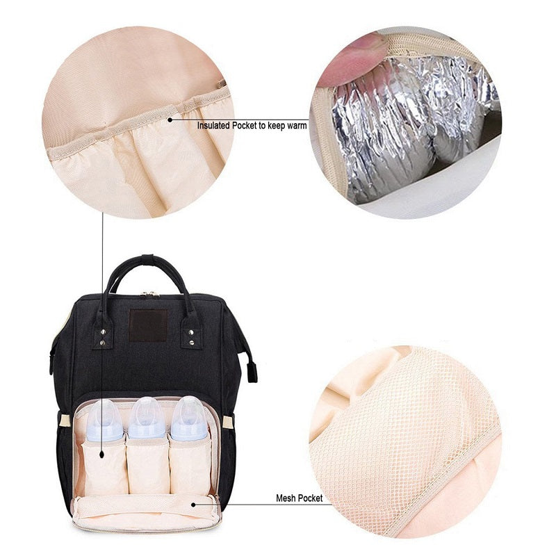 Nappy Bag Mummy bag Black