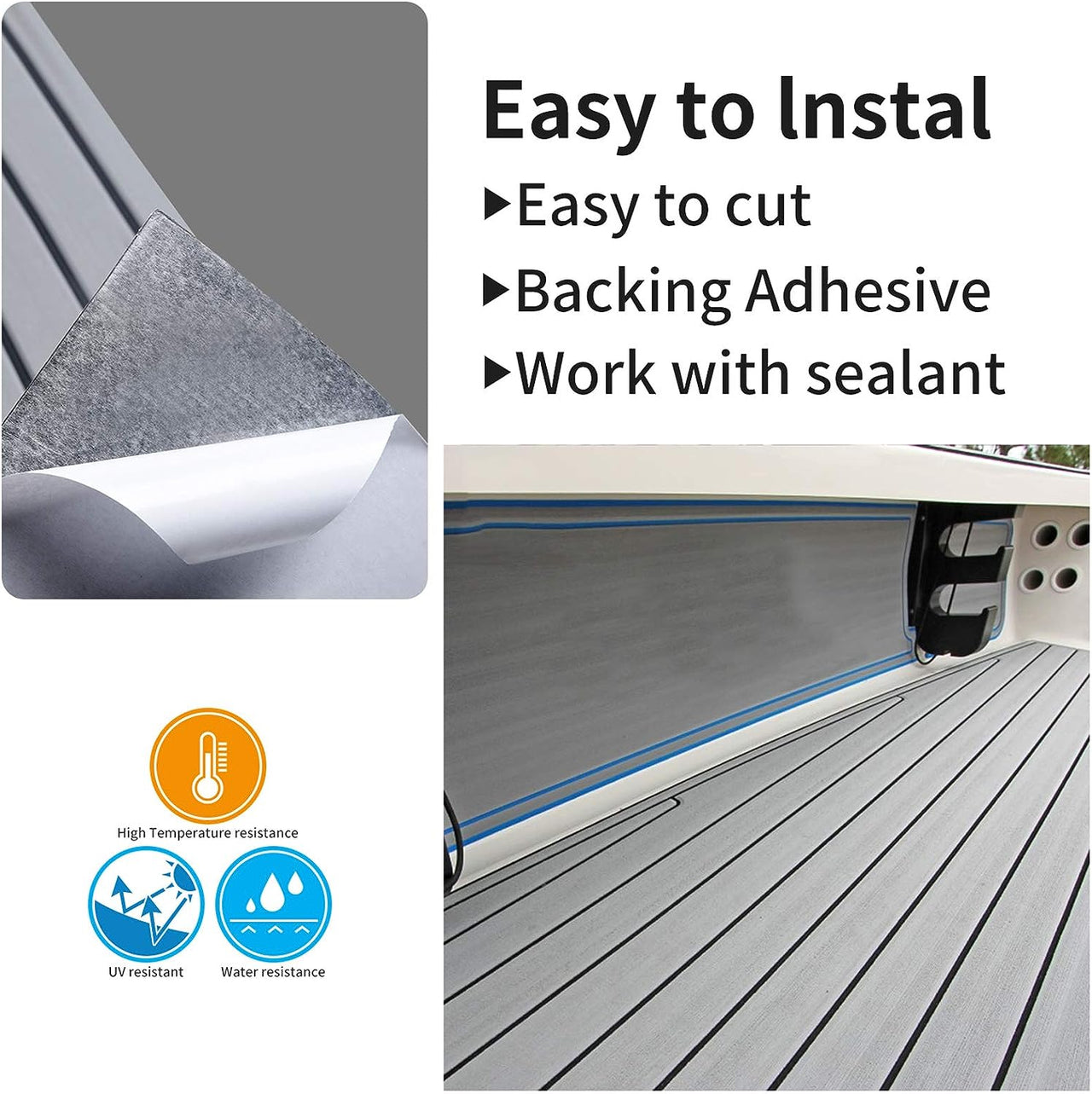 Marine Carpet Teak Boat Flooring Mat EVA