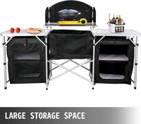 Thumbnail for Camping Kitchen Table Portable Folding Camp Cook Table