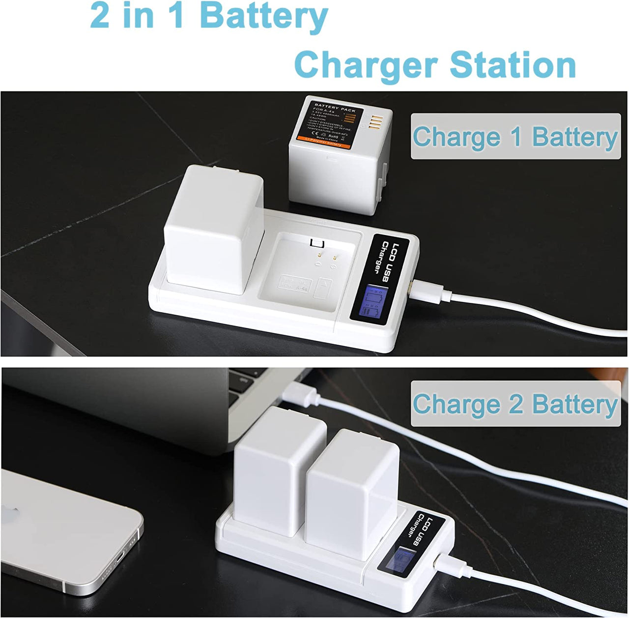 Arlo Pro 3 / Pro 4 Battery Charger + 2 Batteries