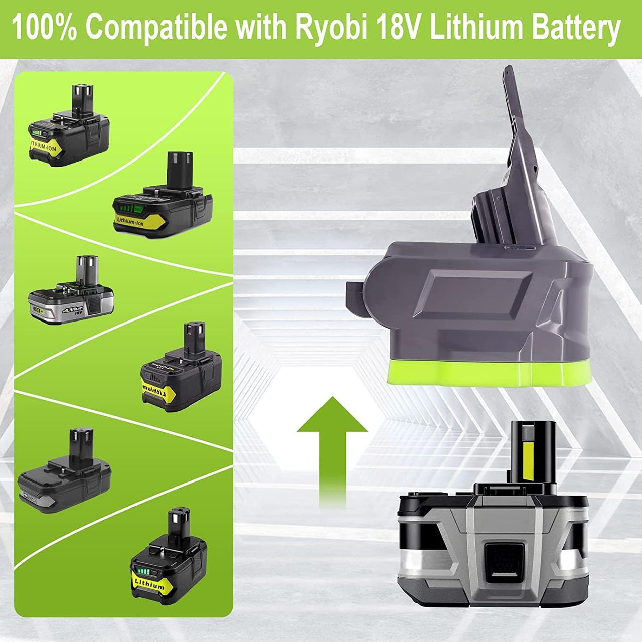 Ryobi to Dyson V7 V8 Battery Adapter