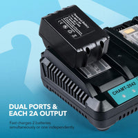 Thumbnail for Makita Battery Charger DC18RD Dual Port Charger for Makita Battery