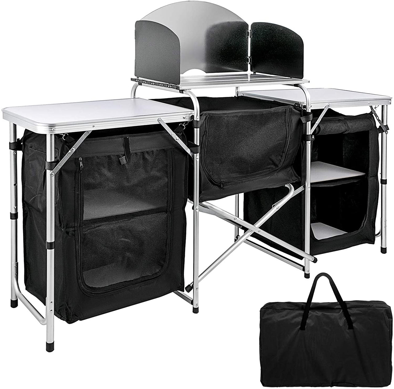 Camping Kitchen Table Portable Folding Camp Cook Table