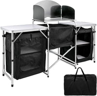 Thumbnail for Camping Kitchen Table Portable Folding Camp Cook Table