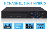 Thumbnail for DVR recorder CCTV 8 channel showing USB ports and power adapter