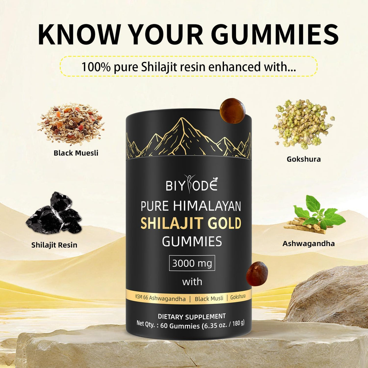 Himalayan Shilajit Gummies 120 Gummies