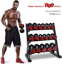 Thumbnail for 3-Tier Dumbbell Rack for Home Gym