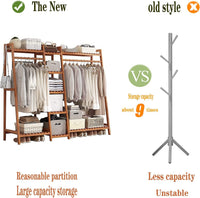 Thumbnail for Bamboo Wardrobe Clothes Rack