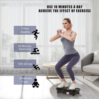 Thumbnail for Vibration plate exercise machine with suction cups base