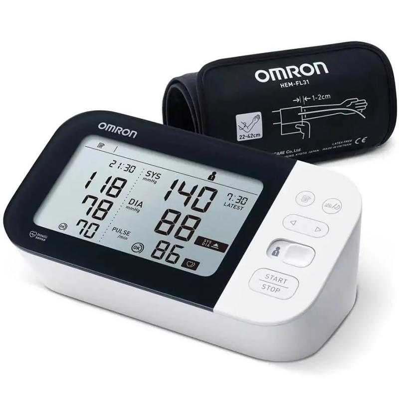 Omron blood pressure monitor with arm cuff