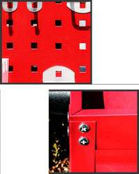 Thumbnail for Cart 3-Tier Parts Steel Trolley Storage Organizer Red - The Shopsite